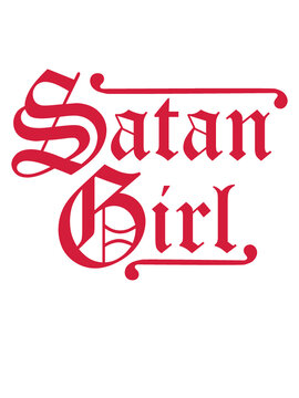 Satan Girl Schriftzug 
