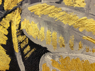 texture, 3d background. image from paints and potali. gray and black color texture with glitter, modern brush strokes. drawing on canvas