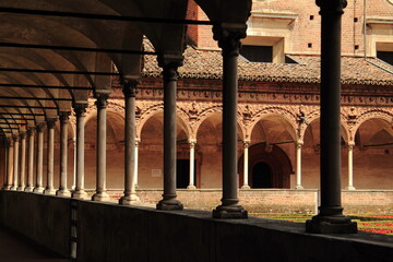 A visit in the monastery of Pavia, Italy