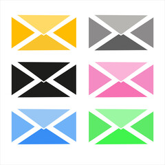 email icon with six color