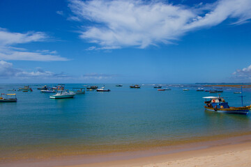boats on the coast of Praia do Forte - Bahia