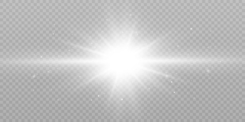 Abstract sun glare translucent glow with special light effect. Vector blur in motion glow highlights - obrazy, fototapety, plakaty