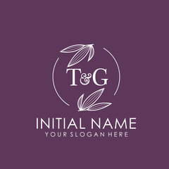 TG Beauty vector initial logo art  handwriting logo of initial signature, wedding, fashion, jewelry, boutique, floral