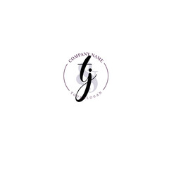 TJ Initial letter handwriting and signature logo. Beauty vector initial logo .Fashion  boutique  floral and botanical