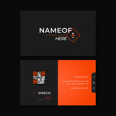 Fototapeta premium modern professional black yellow business card template