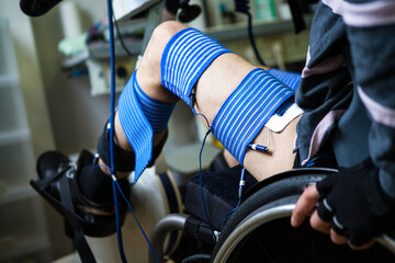 Competition of athletes equipped with bionic devices.