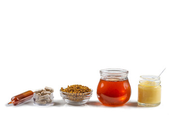 Honey royal jelly. Medicine alternative medicine - obrazy, fototapety, plakaty