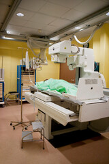 Medical imaging: radiological examination with barium enema.