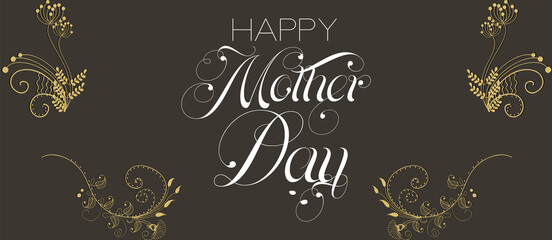 Happy Mothers day typography design