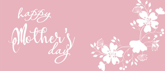 Happy Mother's Day Calligraphy. Happy Mothers day typography design card. Mothers day calligraphy poster banner background layout