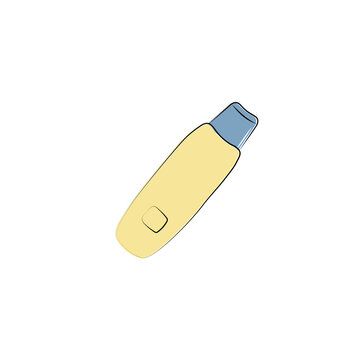 recommend clip art: Ultrasonic Facial Skin Scrubber. Face Spatula for Blackhead Removal, Pores Cleaner and Wrinkle Remover. Beauty Tool for youth beauty and health. Vector sketch illustration