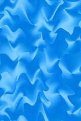 Illustration of Gradient Utramarine Blue 3D wavy pattern for abstract backdrop