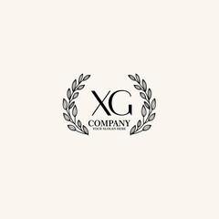 XG Beauty vector initial logo art  handwriting logo of initial signature, wedding, fashion, jewelry, boutique, floral