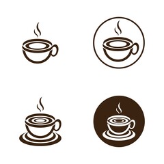 Coffee cup Logo Template icon design vector 