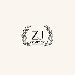 ZJ Beauty vector initial logo art  handwriting logo of initial signature, wedding, fashion, jewelry, boutique, floral