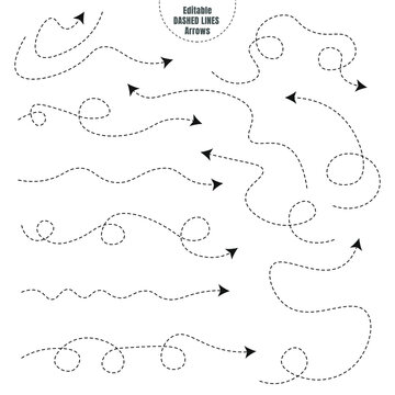 dashed lines arrow collection