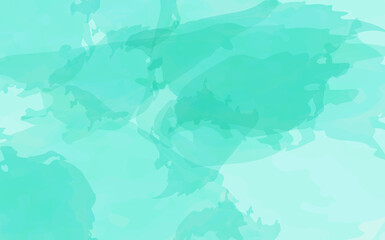 Marble surface. Mint color texture and paint splash.Spring wedding invitation.Fresh green watercolor background with splatters and spot.