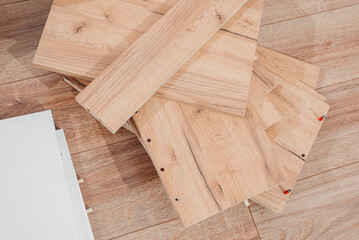 Naklejka na ściany i meble Wooden blanks for furniture assembly