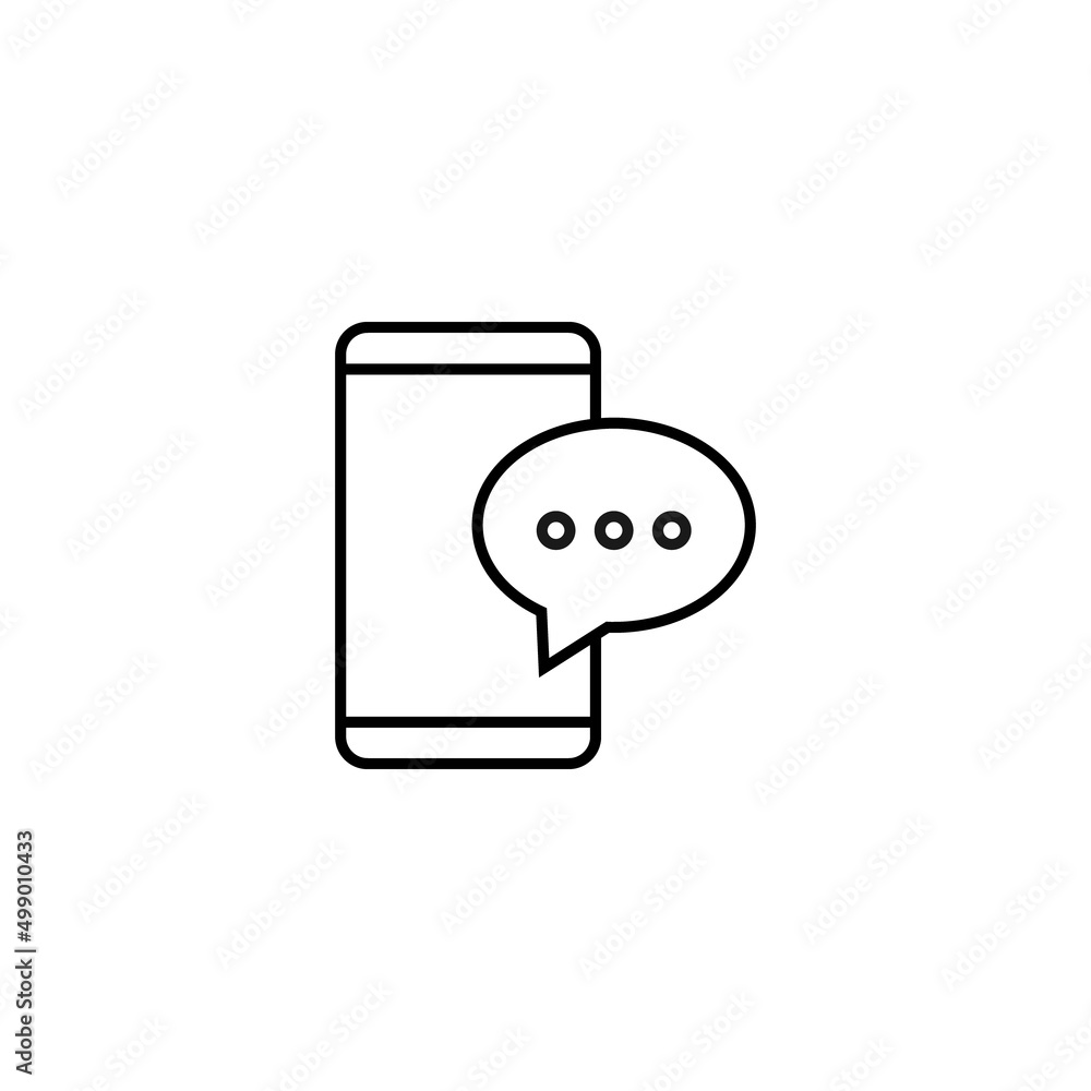 Poster internet chat and dialogue concept. modern vector sign in flat style. suitable for web sites, stores