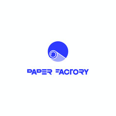 
illustration depicting a sheet of paper in the form of a symbol or logo. Paper factory 