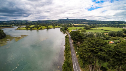 Fototapeta na wymiar See in Irland - Luftbild
