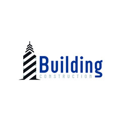 building construction logo design concept for real estate company