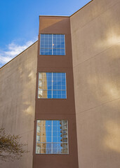 Facade detail of a modern high-rise apartment building. Abstract Architectural Detail of a High Rise Condo Building