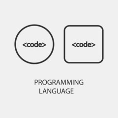 Programming_language vector icon illustration sign