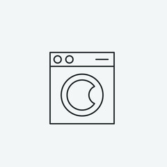 Washing_machine vector icon illustration sign