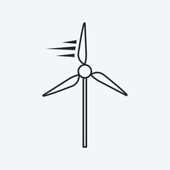 Wind_mill vector icon illustration sign