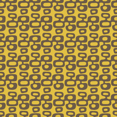 Gold yellow  and chocolate brown Mid-Century Modern 