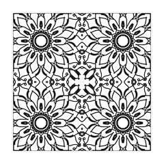 Mandala seamless pattern floral ornament