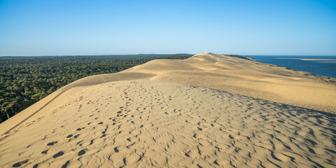 Dune of Pilat on a summer day in Gironde, France