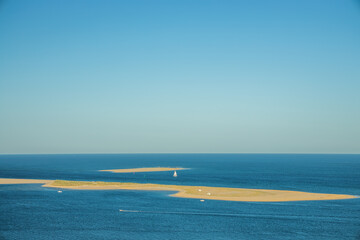 Fototapeta na wymiar Banc d'Arguin and Altlantic Ocean seen from the top of the Dune of Pilat