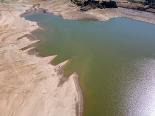 Aerial view of Domlyan Reservoir, Bulgaria