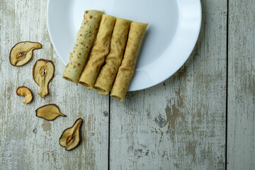 cookies on wooden table