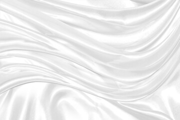 Fototapeta na wymiar White cloth background abstract with soft waves.