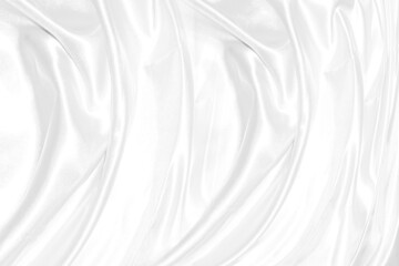 Obraz premium White cloth background abstract with soft waves.
