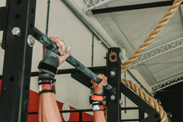 athlete training in the gym crossfit weights and body weight