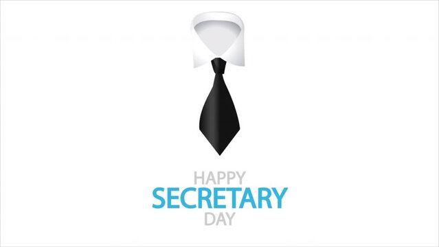 Happy secretary day shirt and tie, art video illustration.