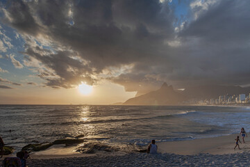 Sunset in Arpoador Rio de Janeiro
