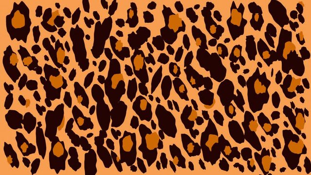 Аbstract animated background imitating the texture of leopard fur