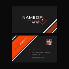 editable modern black yellow business card template