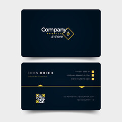 gradien blue and yellow business card template