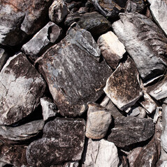 Rocky texture. Stones wall, nature, path. Wallpaper, design background, backdrop. Image without people. Goiás, Brazil.