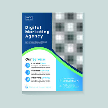 Corporate Digital marketing agency flyer design template