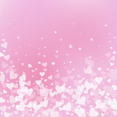 White heart love confettis. Valentine's day fallin