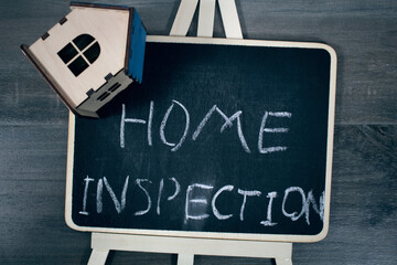 home inspection written on black board