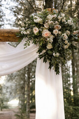 wedding arbor floral arrangements