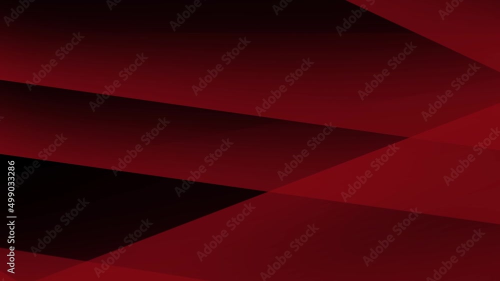 Poster abstract red gradient shapes 4k animation background. modern red backdrop black and red